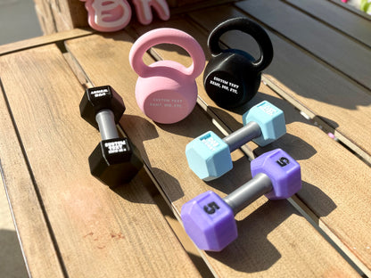 Personalized 3D Printed Fitness-Inspired Baby Rattles: Miniature Weightlifting Toy Set | Baby Safe Fillers