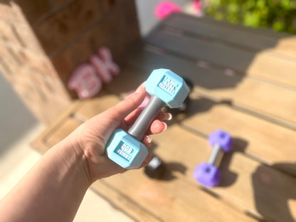 Personalized 3D Printed Fitness-Inspired Baby Rattles: Miniature Weightlifting Toy Set | Baby Safe Fillers