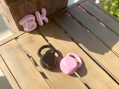 Personalized 3D Printed Fitness-Inspired Baby Rattles: Miniature Weightlifting Toy Set | Baby Safe Fillers