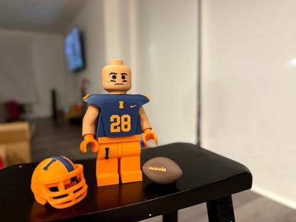 Personalized 3D Printed Football Player Figurine with Accessories - Custom Sports Collectible