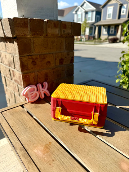 Personalized Brick Storage Container: Customizable Block Organizer & Lunch Box for Kids and Adults