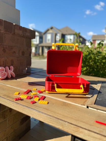 Personalized Brick Storage Container: Customizable Block Organizer & Lunch Box for Kids and Adults
