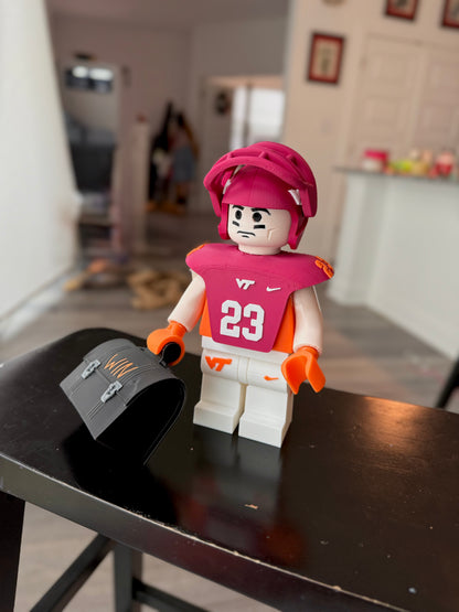 Personalized 3D Printed Football Player Figurine with Accessories - Custom Sports Collectible