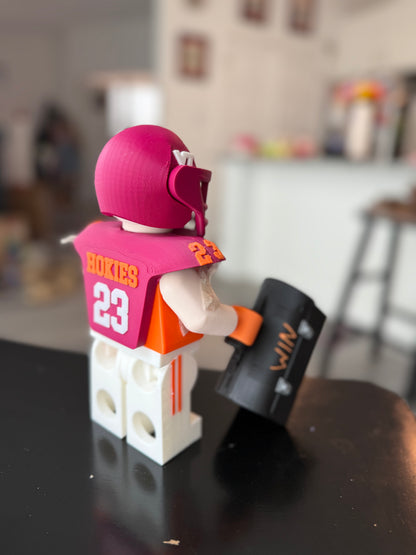 Personalized 3D Printed Football Player Figurine with Accessories - Custom Sports Collectible