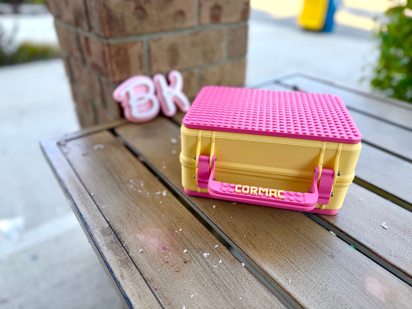 Personalized Brick Storage Container: Customizable Block Organizer & Lunch Box for Kids and Adults
