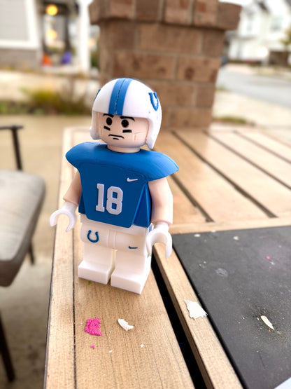 Personalized 3D Printed Football Player Figurine with Accessories - Custom Sports Collectible