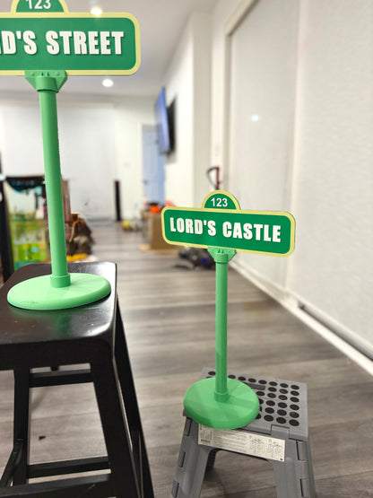 Custom 3D Printed Street Sign: Nursery, Classroom, Desk Decor