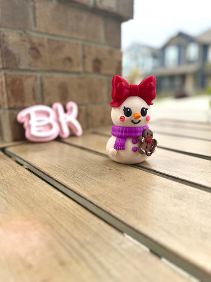 The Girly Snowgirl — A BK3D Winter Exclusive! | 3D Printed Bow Snowgirl