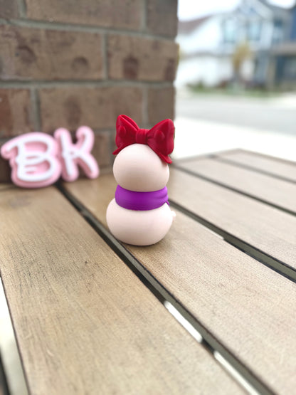 The Girly Snowgirl — A BK3D Winter Exclusive! | 3D Printed Bow Snowgirl