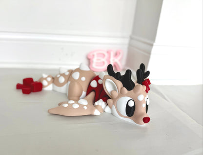 3D Printed Giant Reindeer Dragon — A BK3D Holiday Exclusive!