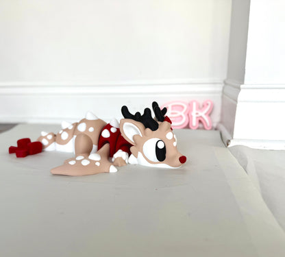 3D Printed Giant Reindeer Dragon — A BK3D Holiday Exclusive!