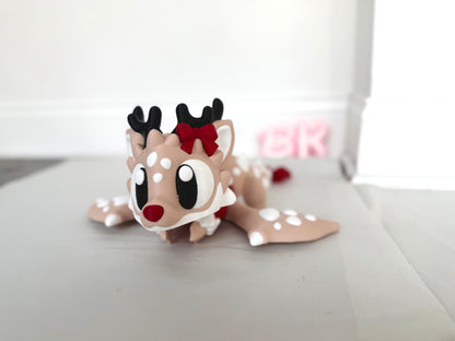 3D Printed Giant Reindeer Dragon — A BK3D Holiday Exclusive!