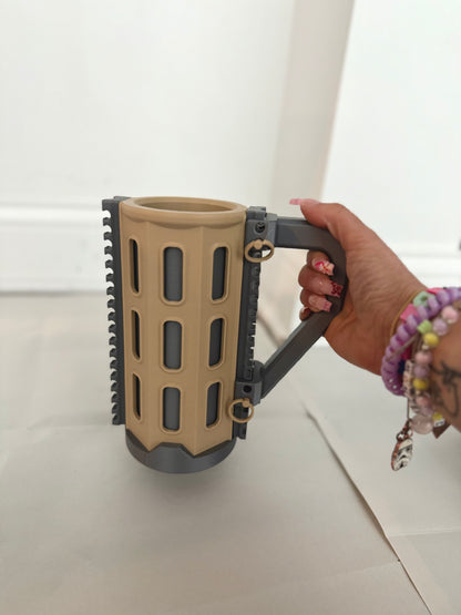 War-Style Cup Holder with Modular Storage | Custom Grenade-Style Drink Holder