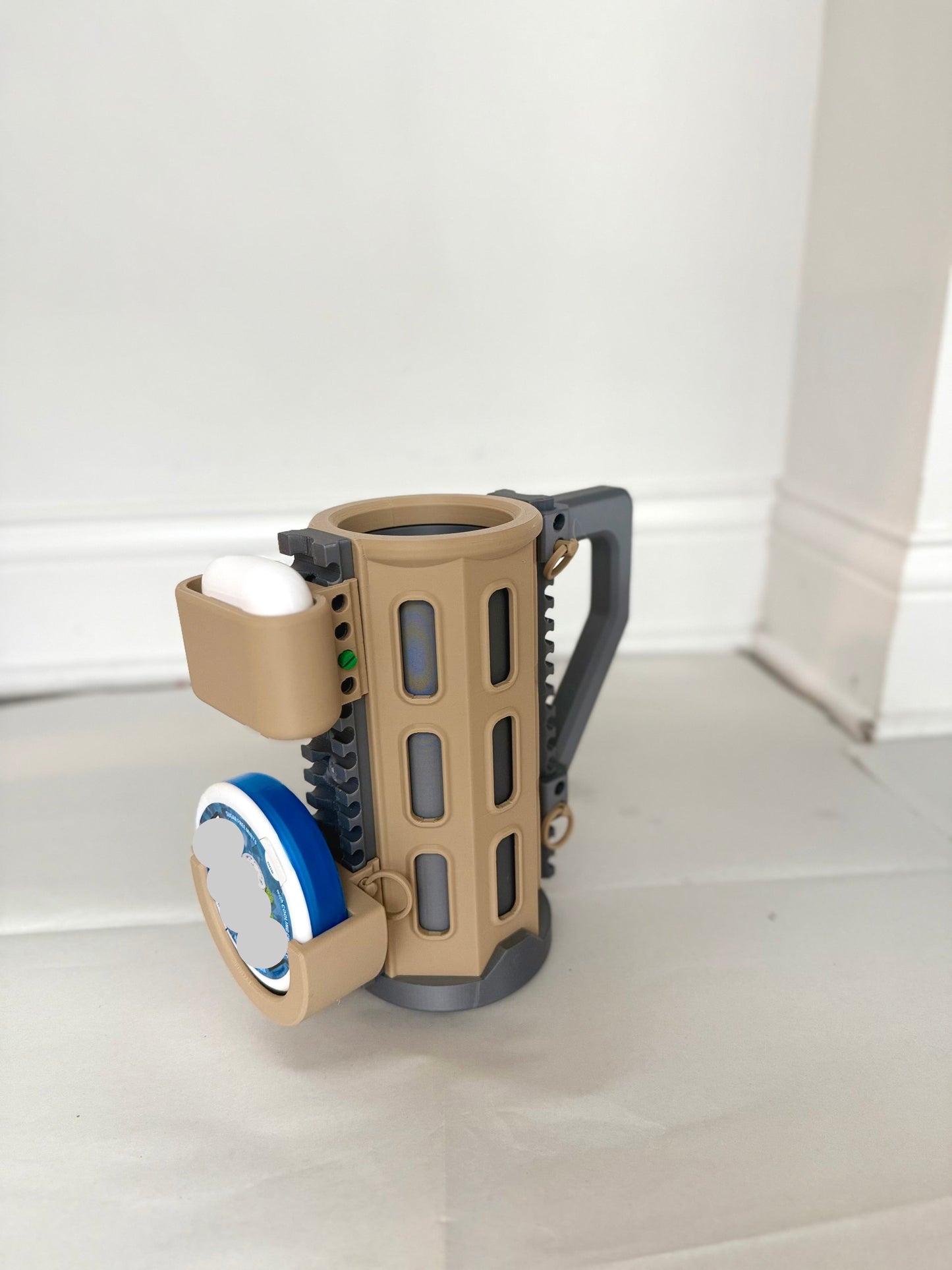 War-Style Cup Holder with Modular Storage | Custom Grenade-Style Drink Holder