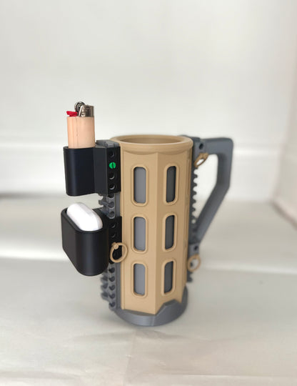 War-Style Cup Holder with Modular Storage | Custom Grenade-Style Drink Holder