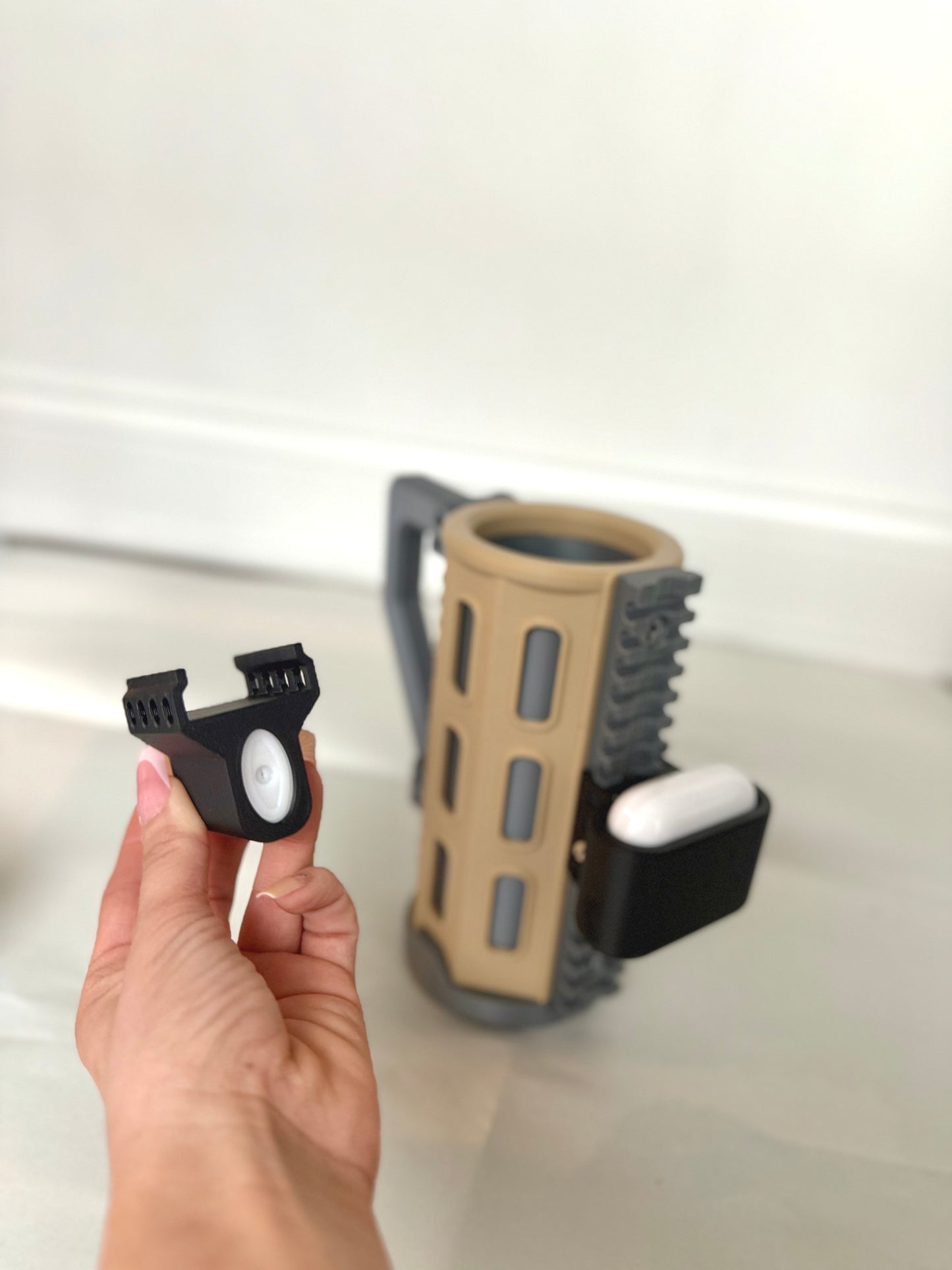 War-Style Cup Holder with Modular Storage | Custom Grenade-Style Drink Holder