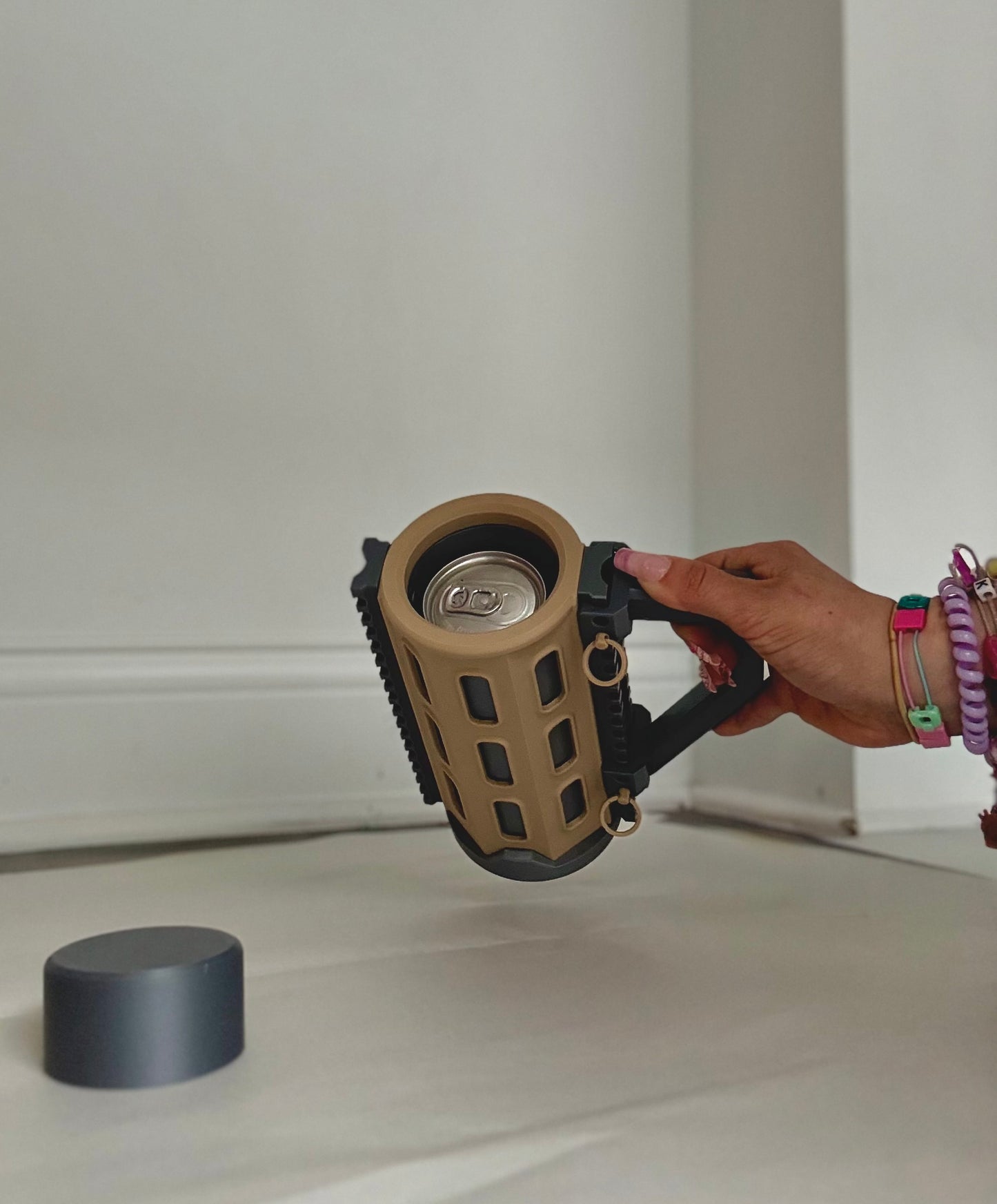 War-Style Cup Holder with Modular Storage | Custom Grenade-Style Drink Holder