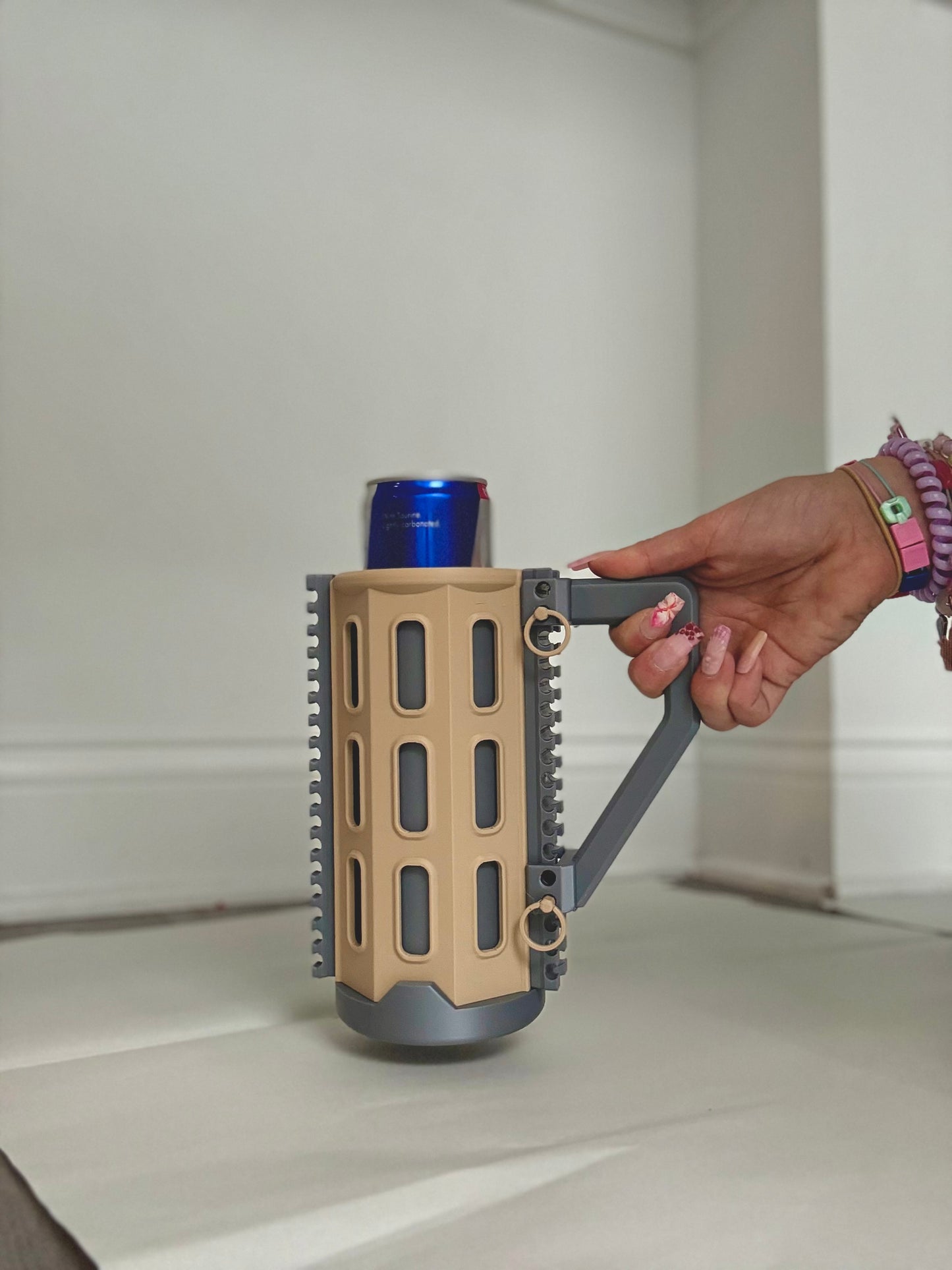 War-Style Cup Holder with Modular Storage | Custom Grenade-Style Drink Holder