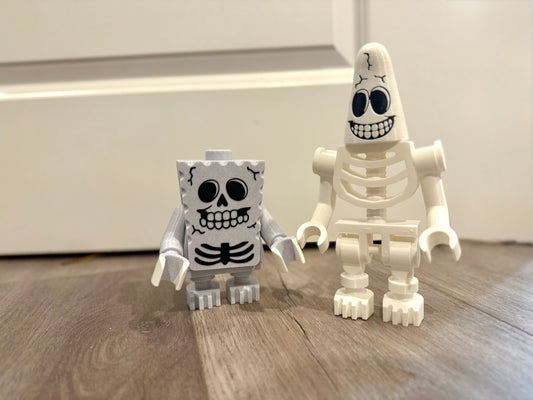 'Dead' SpongeBob-Inspired Big Brick Duo (3D Printed Collectible Figures)