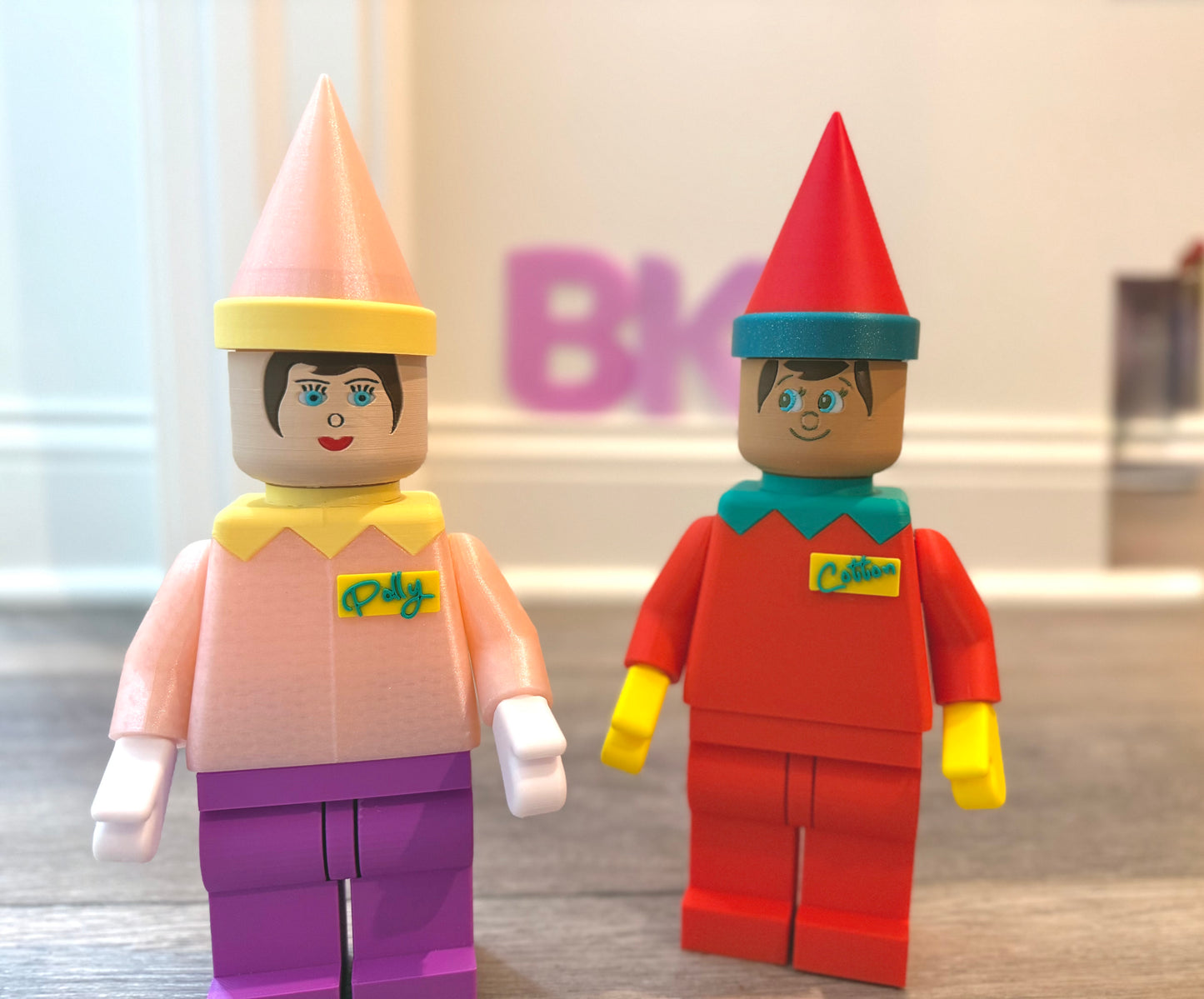 Custom Brick-Style 'Elf on Shelf'-inspired Buddy – 3D Printed & Fully Personalized