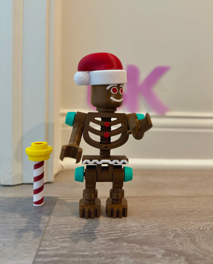 Inspired by our ~Iconic~ Halloween Brick Style Skeleton Figure – the Gingerbread Skeleton Brick Buddy!