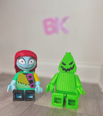 3D Printed Sally, Zero, & Oogie Boogie Brick-Style Figures – Spooky Holiday Duo | Jack is COMING SOON!