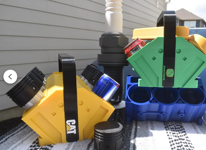 V8 Engine Can Holder: Car Enthusiast Garage Decor - PETG | FREE Headers | Matching Cup