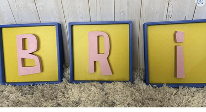 SpongeBob Inspired Nursery Decor: Custom 6" Wall Letters Kids Room Sign