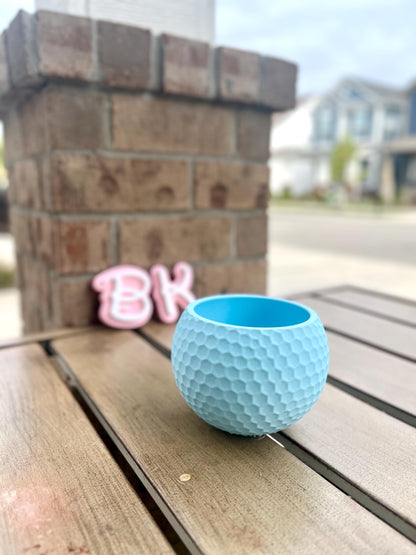 Golf Ball Planter: Desk Organizer & Decor for Golfers - Unique Miniature Flowerpot Gift