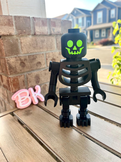 Articulated 3D Printed Skeleton Figurine - Mega Accessories! (SOLD SEPARATE)- Posable Brick-Style Display Piece for Collectors