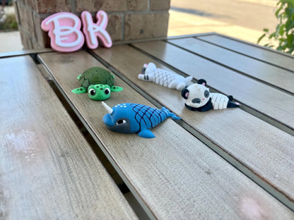 Adorable 3D Printed Flexi Animal Keychains: Articulated Companions for Kids & Adults