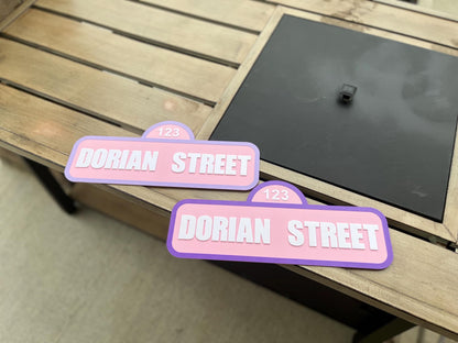 Custom 3D Printed Street Sign: Nursery, Classroom, Desk Decor
