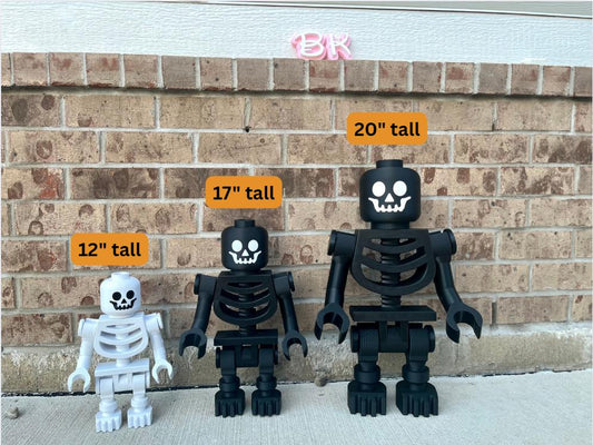 Articulated 3D Printed Skeleton Figurine - Mega Accessories! (SOLD SEPARATE)- Posable Brick-Style Display Piece for Collectors