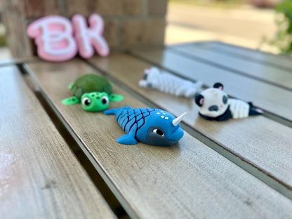 Adorable 3D Printed Flexi Animal Keychains: Articulated Companions for Kids & Adults