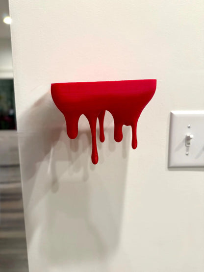 3D Printed Slime Drip Shelves: Eerie Kids or Game Room Decor, Set of 3