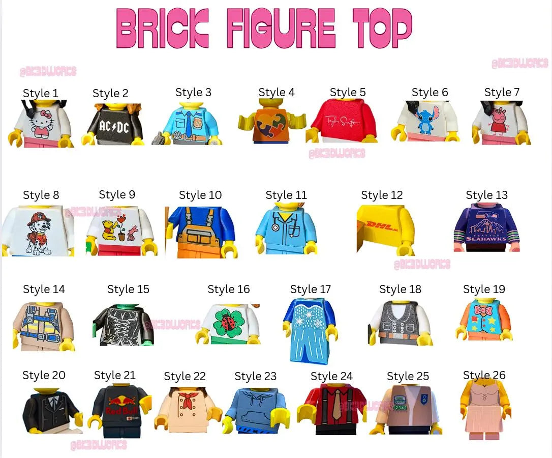 Personalized 3D Printed Brick-Compatible Minifigure - Custom Design Your Own Unique Character