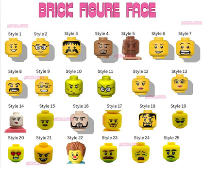 Personalized 3D Printed Brick-Compatible Minifigure - Custom Design Your Own Unique Character