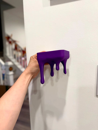 3D Printed Slime Drip Shelves: Eerie Kids or Game Room Decor, Set of 3