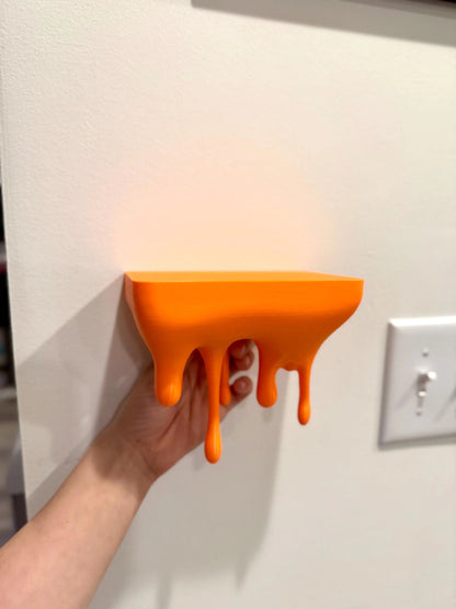 3D Printed Slime Drip Shelves: Eerie Kids or Game Room Decor, Set of 3