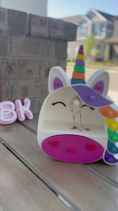 Enchanting 3D Printed Unicorn Jewelry Box: Magical Storage Container for Treasures