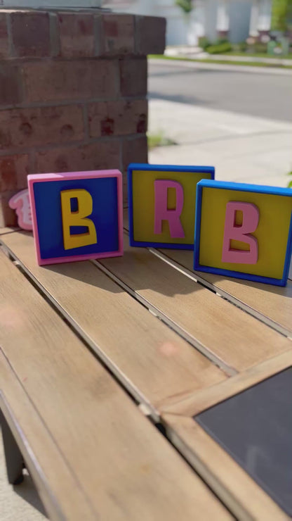 SpongeBob Inspired Nursery Decor: Custom 6" Wall Letters Kids Room Sign