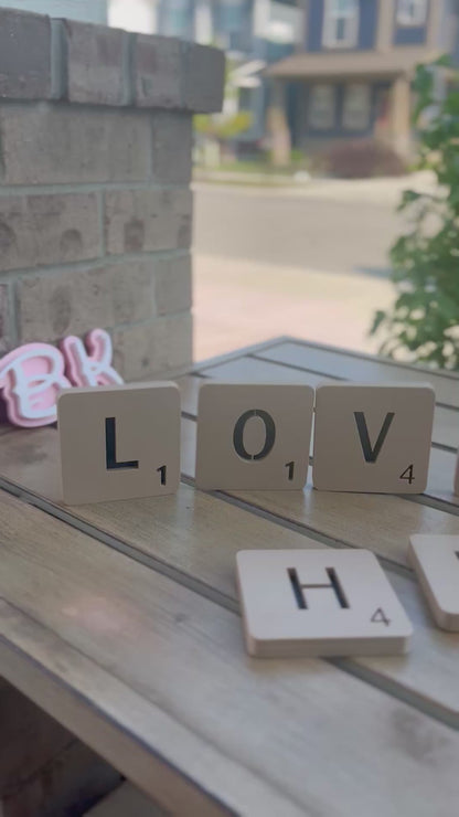 Custom Scrabble Letter Tiles: 3D Printed Wall Art, Game Room Decor