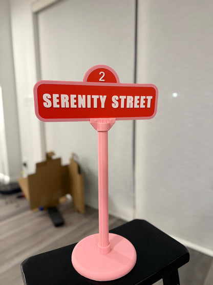 Custom 3D Printed Street Sign: Nursery, Classroom, Desk Decor