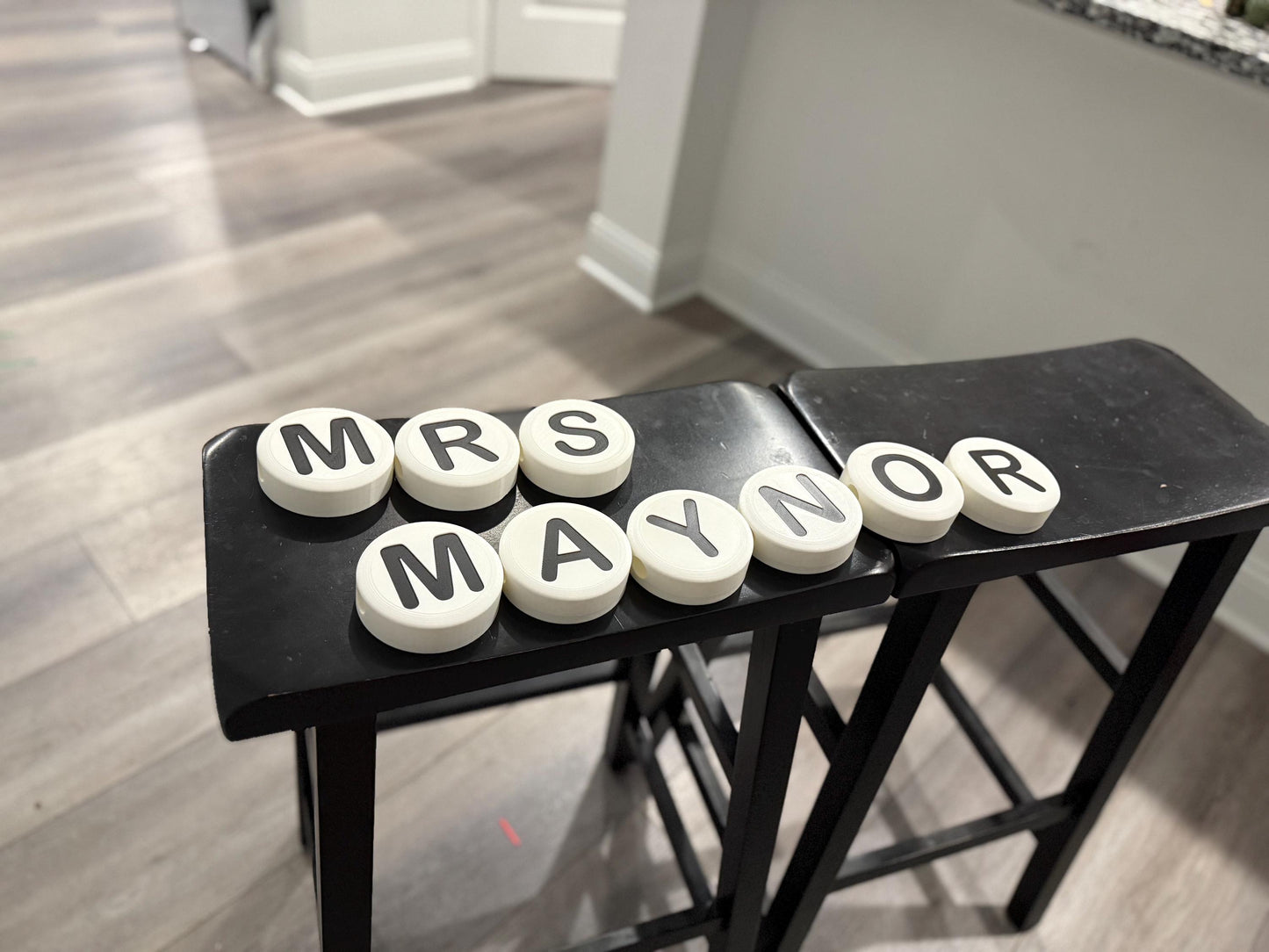 Personalized Jumbo 3D Printed Friendship Bracelet Beads - Custom Letters & Shapes for Creative Eco-Friendly Decor